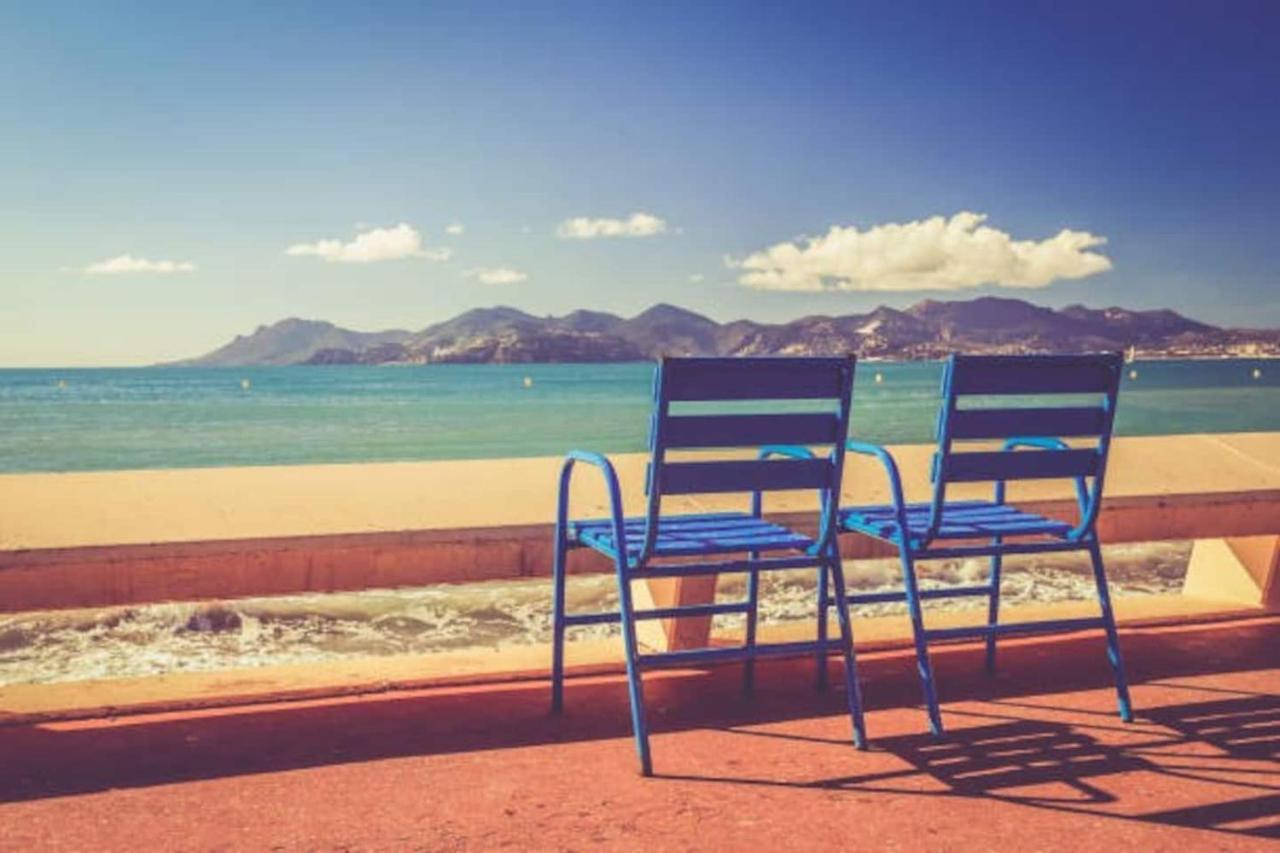 Cannes Plage 2Mn/45M2/Vue Mer/Inernet/Clim/Parking Prive Bagian luar foto