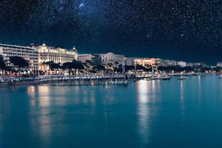 Cannes Plage 2Mn/45M2/Vue Mer/Inernet/Clim/Parking Prive Bagian luar foto